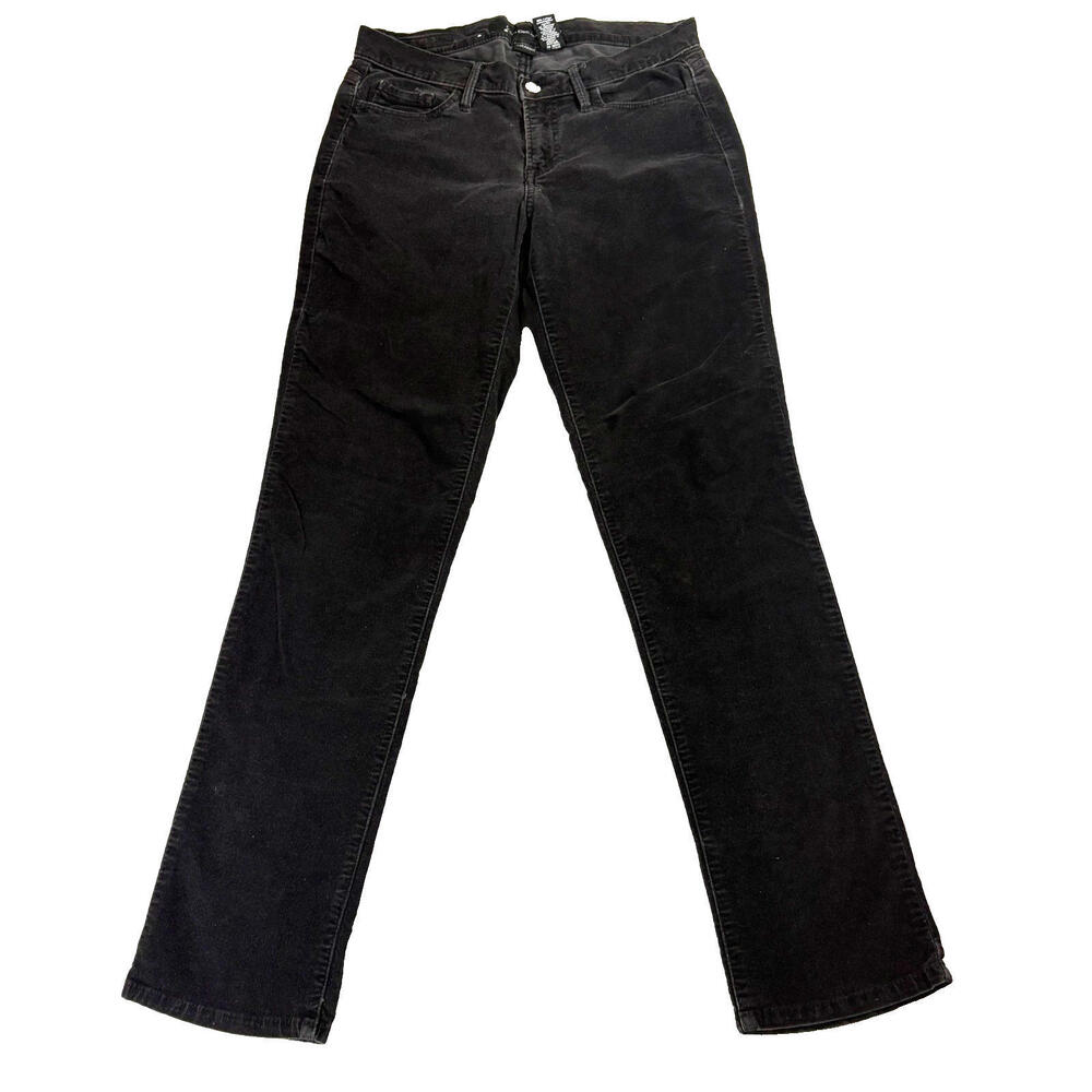 Calvin Klein Jeans Pants Womens Size 2 Black Straight Corduroy Y2K Retro Fit 90s